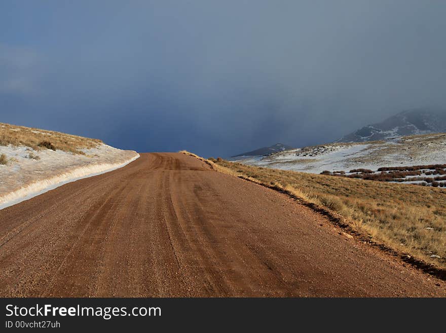 A desert road in late winter.