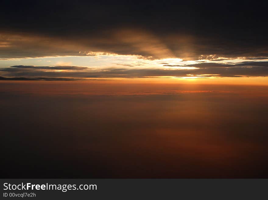 Sunbeam through the clouds