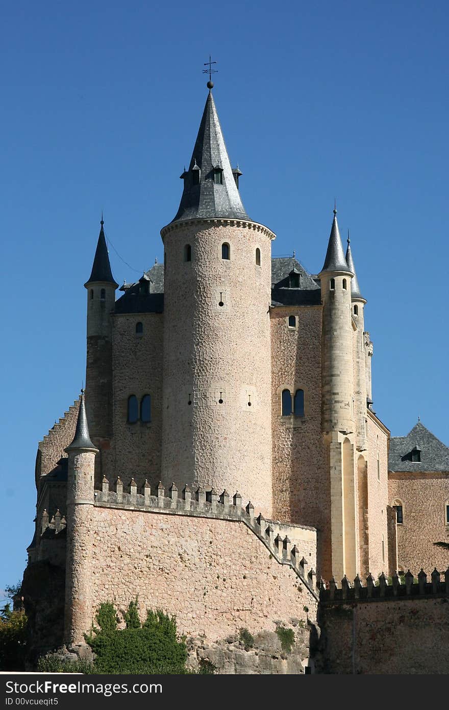 Fairy tale castle in Segovia, Spain