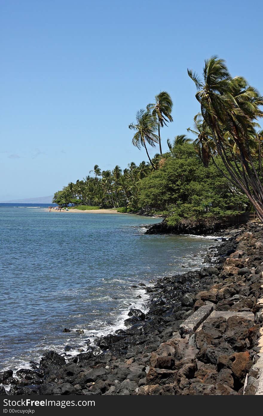 A section of the Maui coastline taken near Lahaina.