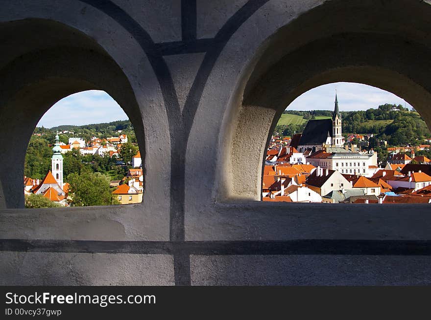 A view of the  old city from the distance. A view of the  old city from the distance