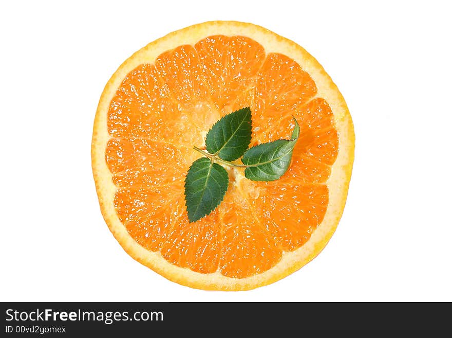 Fresh orange isolated on white background. Fresh orange isolated on white background