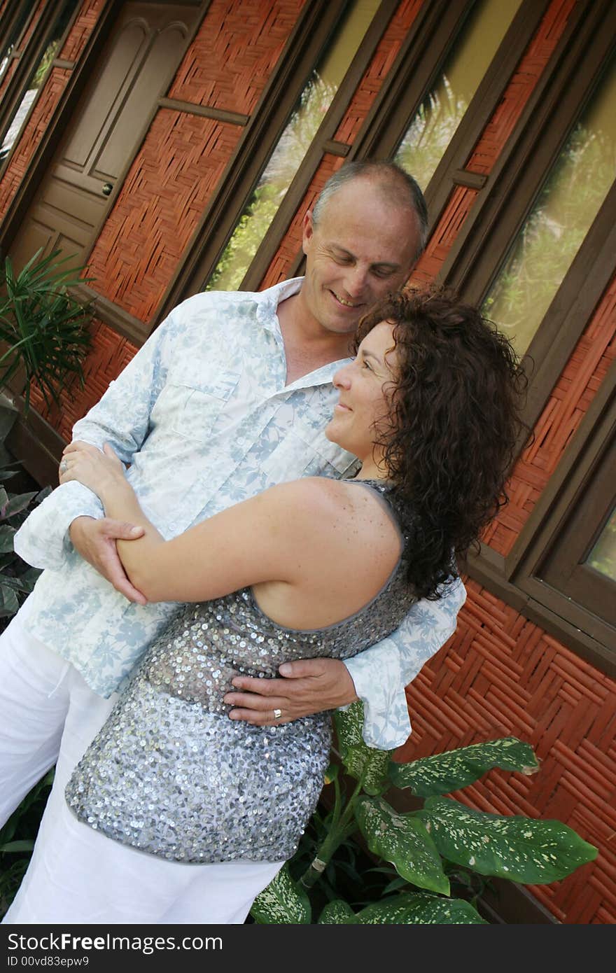 Portrait of a happy couple in an embrace. Portrait of a happy couple in an embrace.