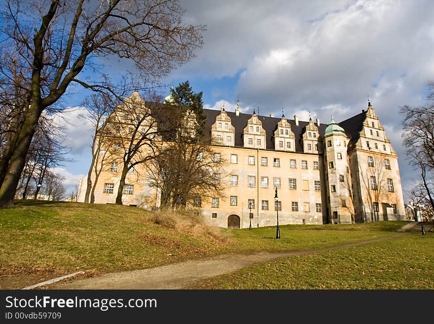 Big palace in Olesnica, Poland