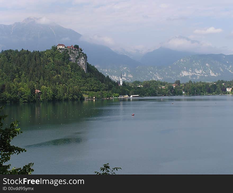 Mountain lake in Bled, Slovenia