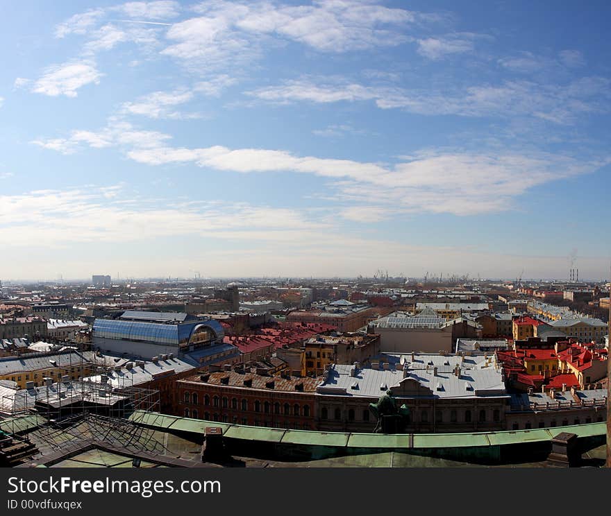 Panorama of St.-Petersburg from height of 45 meters