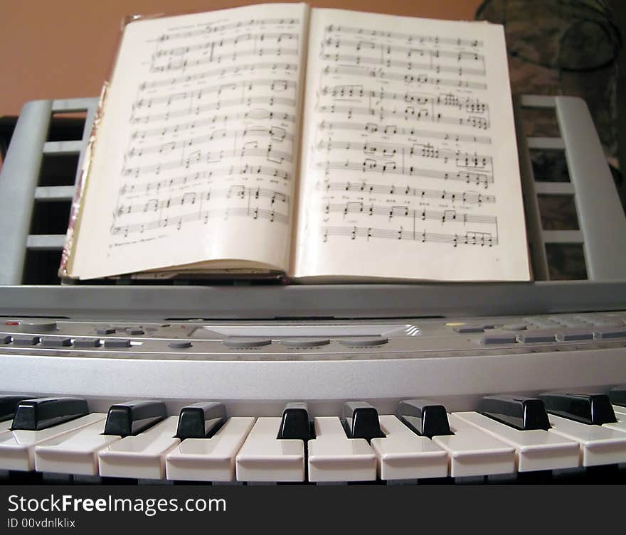 Modern musical instrument: electronic piano. Modern musical instrument: electronic piano.