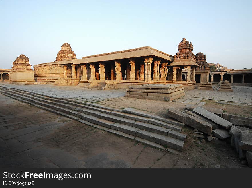 Old temple in hampi karnataka india