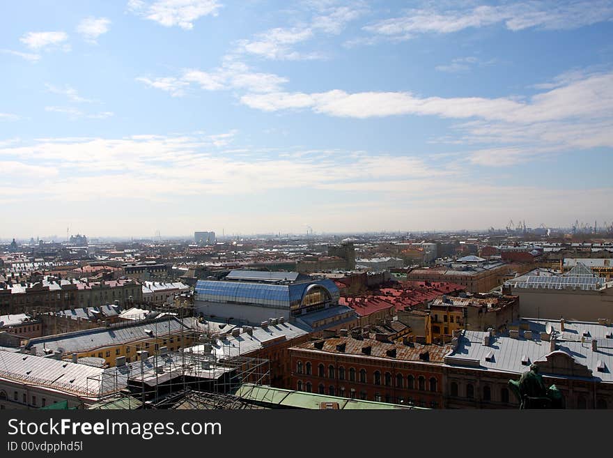 Panorama of St.-Petersburg from height of 45 meters