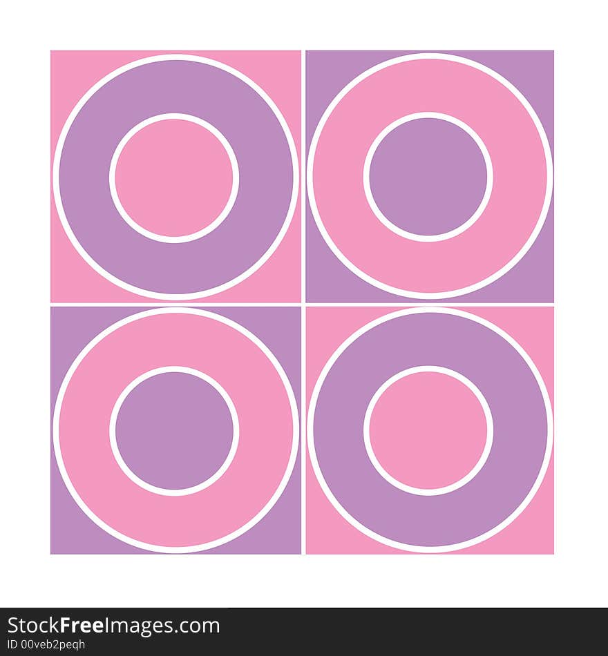 Seamless tile with purple/ pink circles