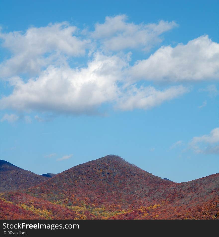 Autumn foliage view from the blue ridge parkway. Autumn foliage view from the blue ridge parkway