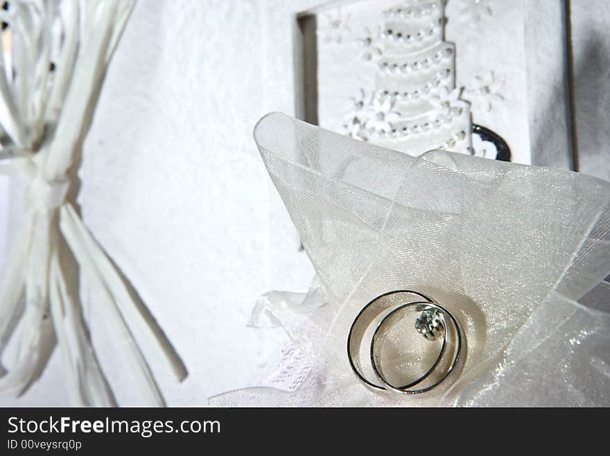 Wedding album wedding bands. And ribbon. Wedding album wedding bands. And ribbon.