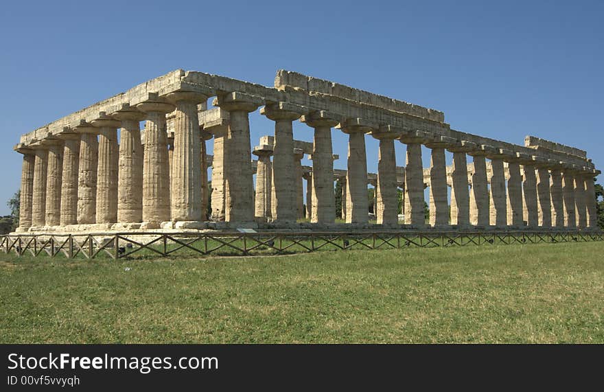 Ancient Greek Temple at Paestum, Italy. Ancient Greek Temple at Paestum, Italy