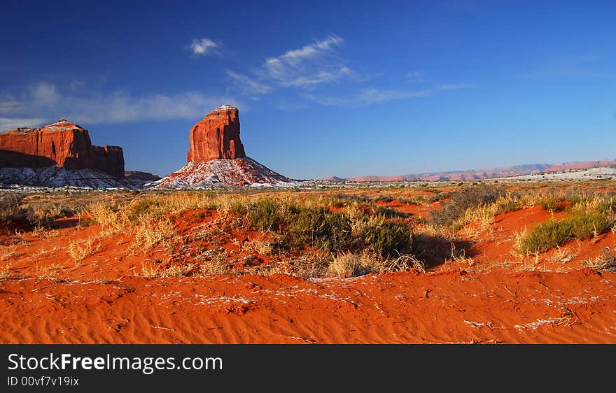 Rock formations in Monument Valley