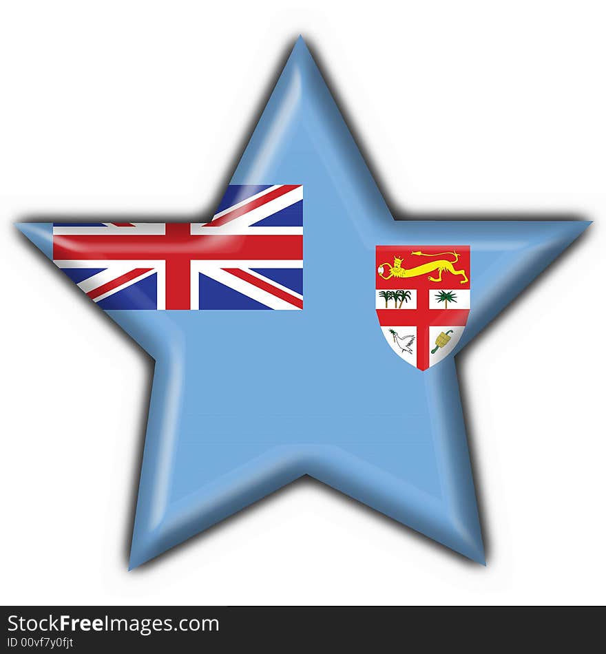 Fiji button flag star shape