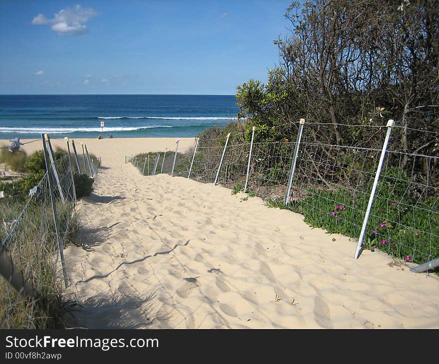 Winter afternoon at Maroubra Beach in Australia