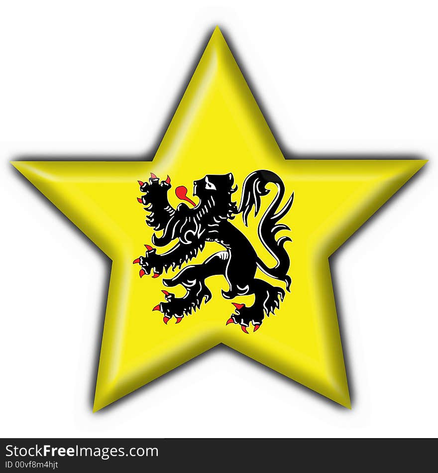 Flanders Button Flag Star Shape