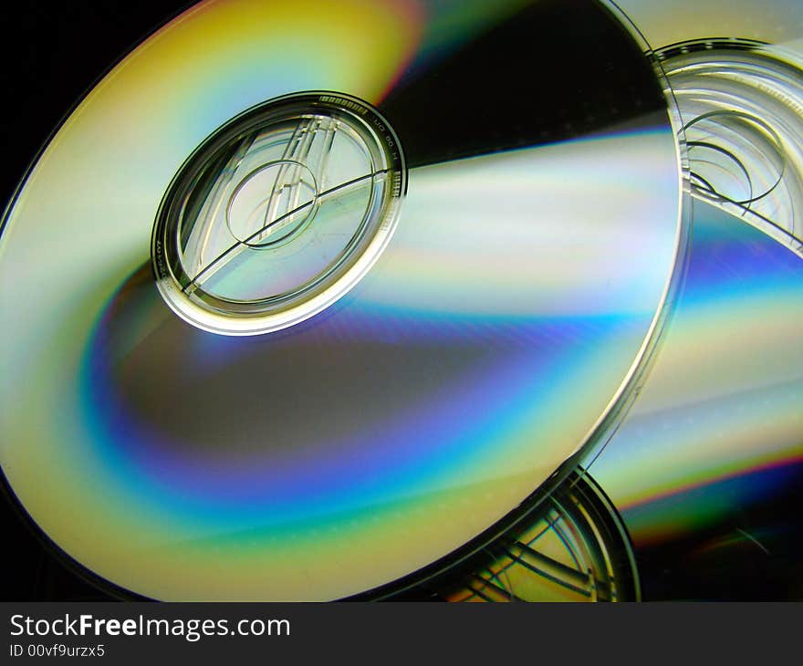 Bright and colorful pile of CDâ€™s. Bright and colorful pile of CDâ€™s