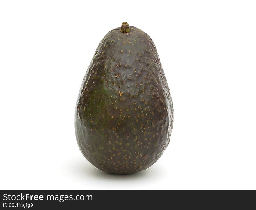 Single avocado isolated on a white background. Single avocado isolated on a white background