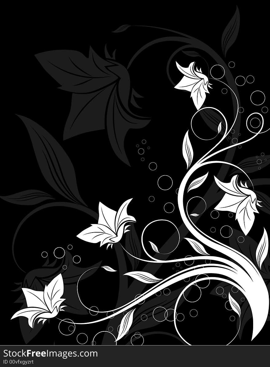 Abstract floral background. A vector format is added. Suits well for a postcard or background. Abstract floral background. A vector format is added. Suits well for a postcard or background