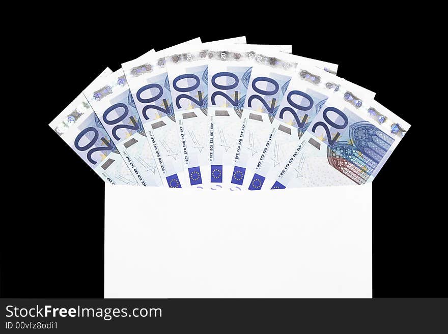 Money Gift In Envelope, 20 Euro Notes