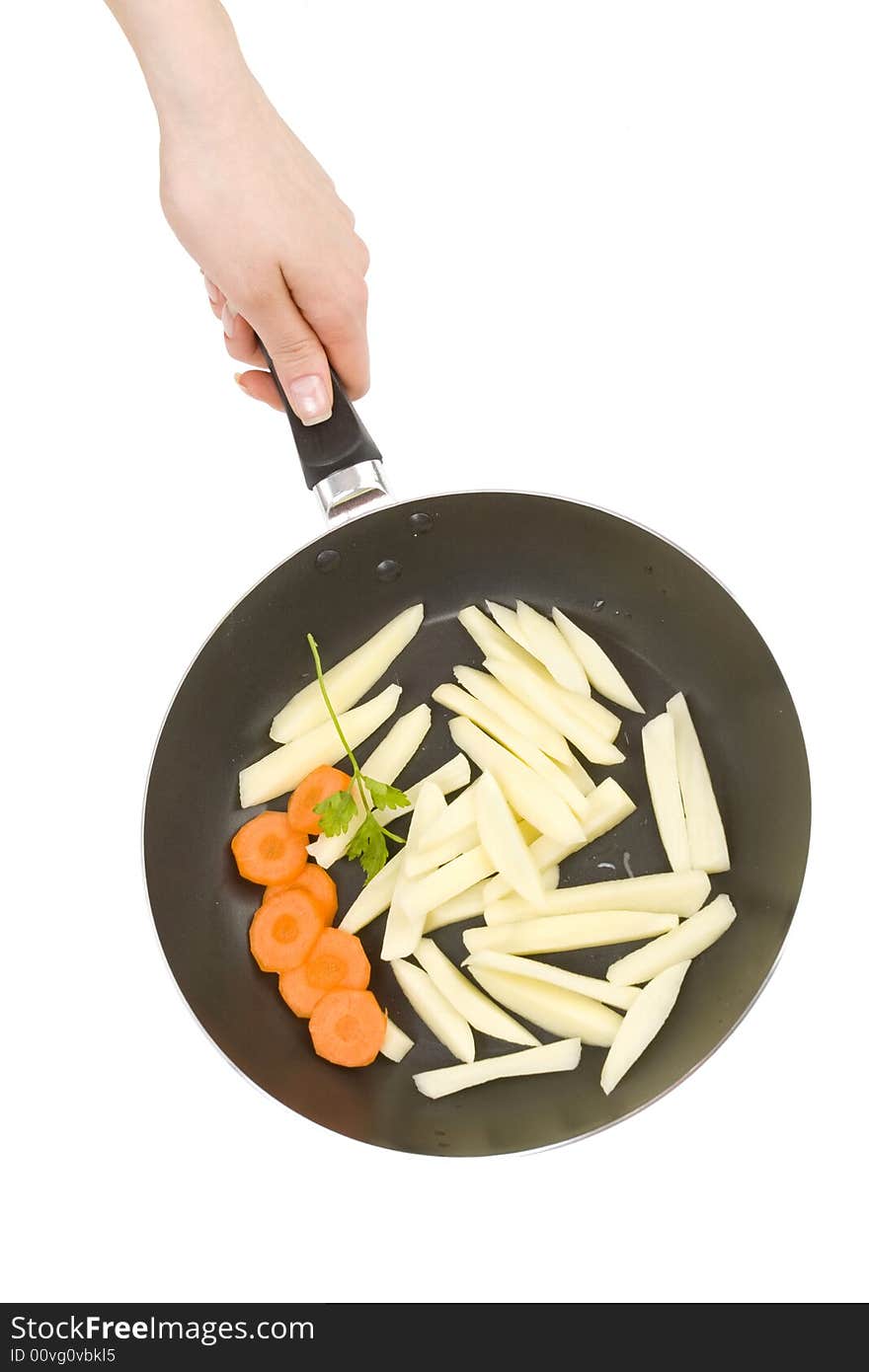 Preparing food, fresh vegetables