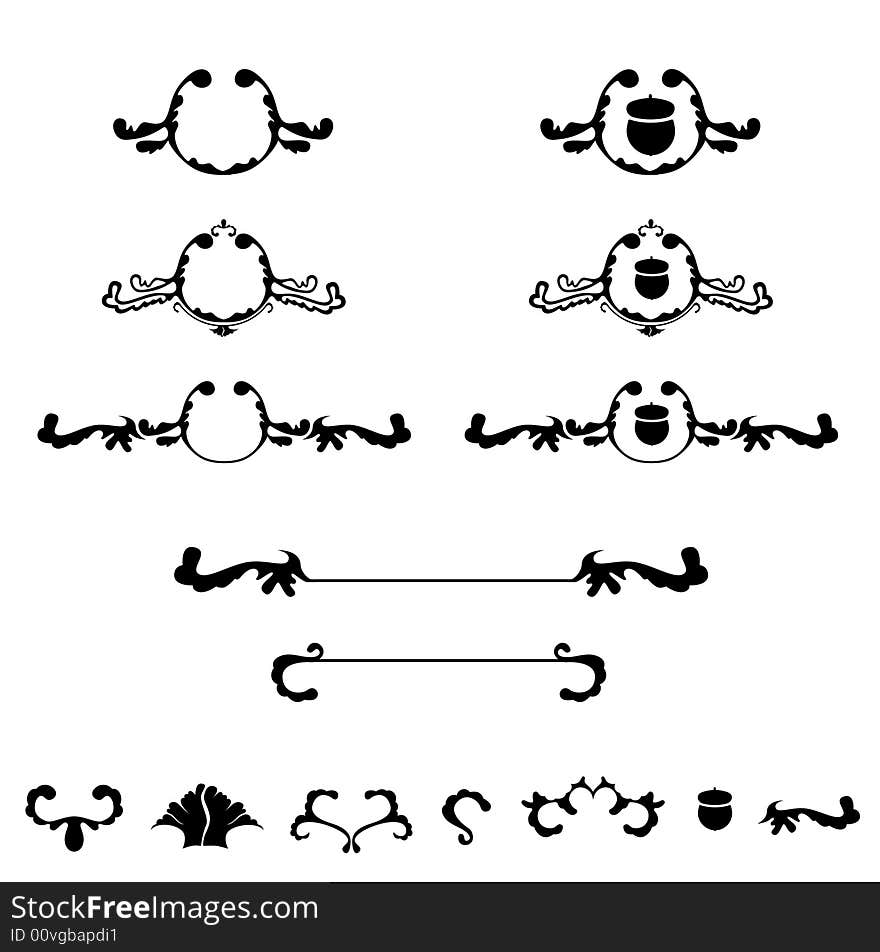 Illustration drawing of design elements. Size and color can be changed.