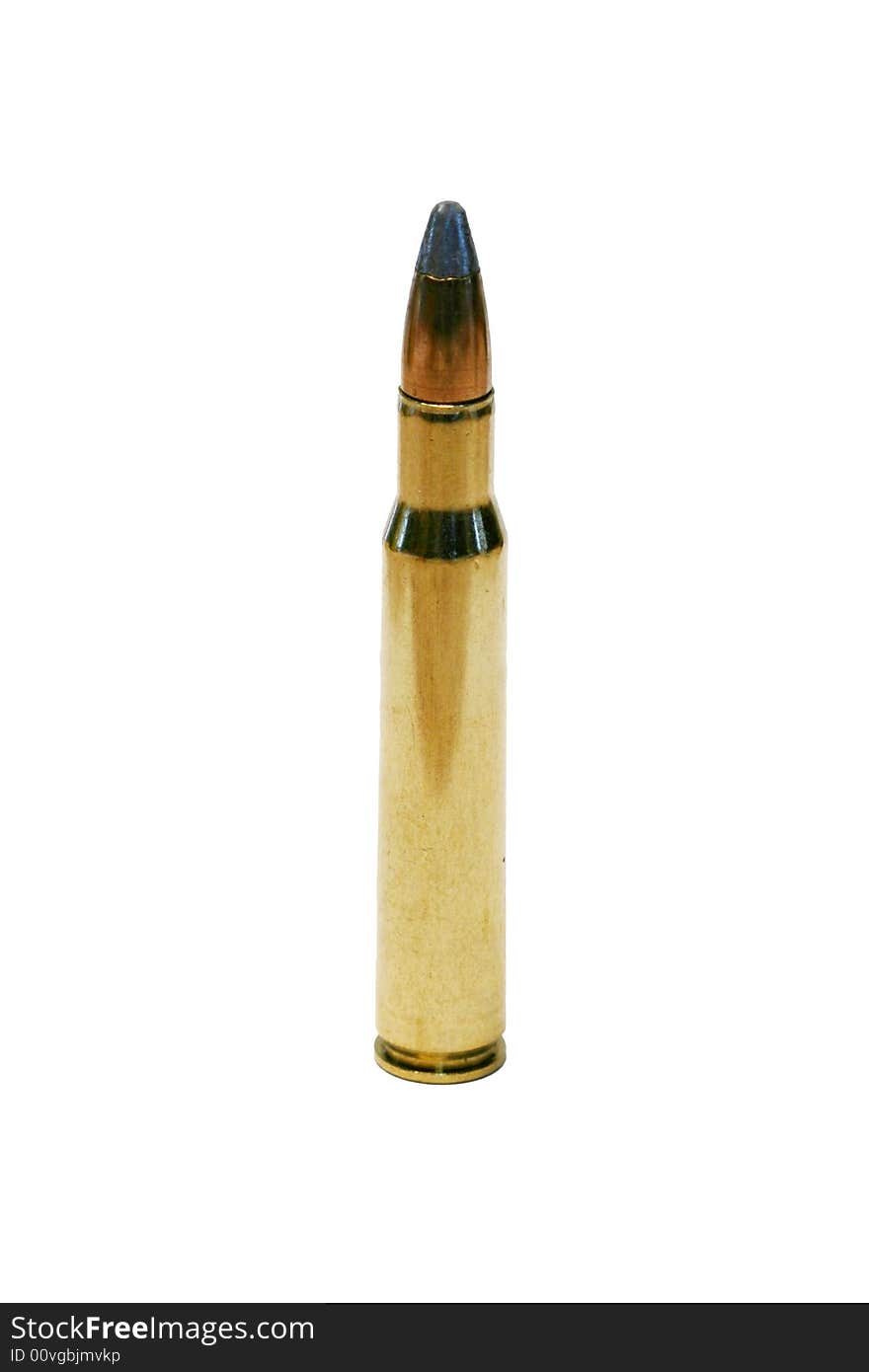 A Isolated 30-06 bullet on white