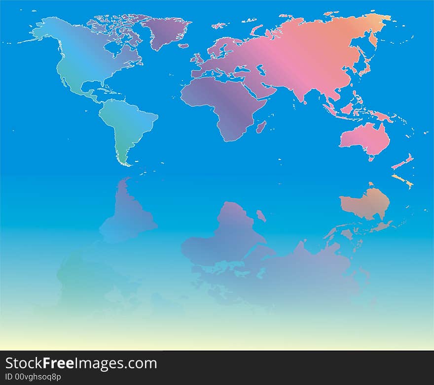 Colorful World Map