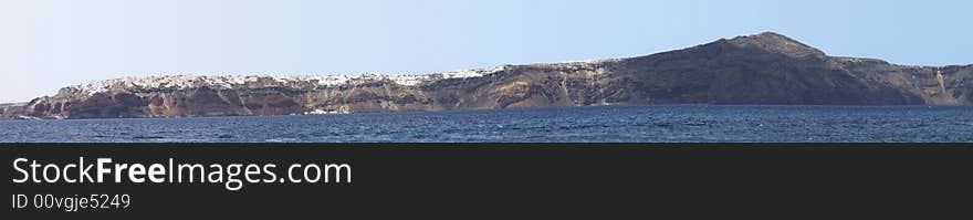 Coastal panorama of santorini