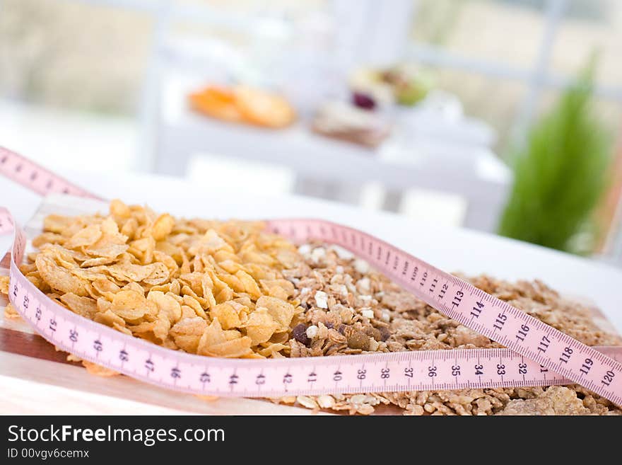 Cereal and measure tape