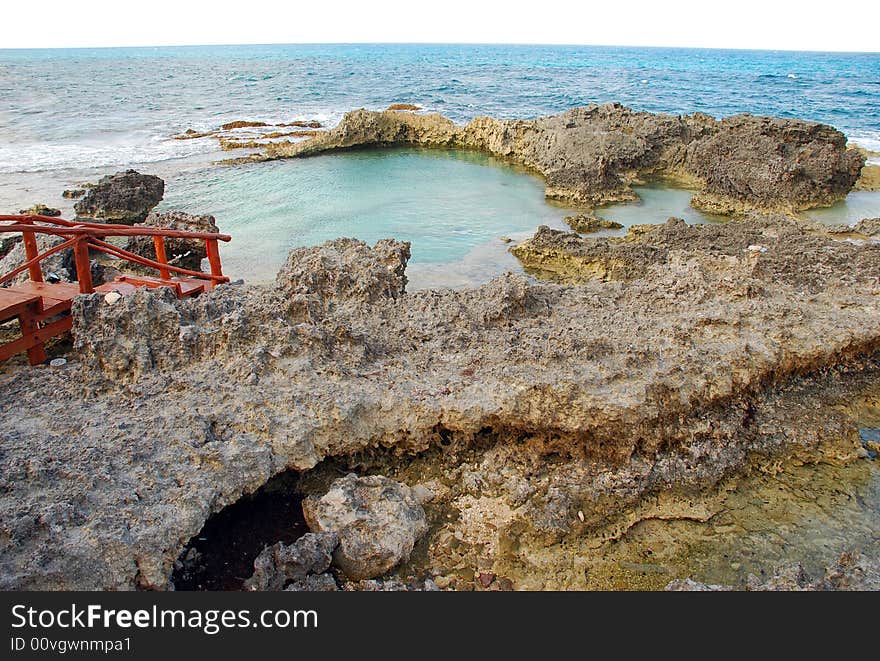 Caribbean Sea With Bridge