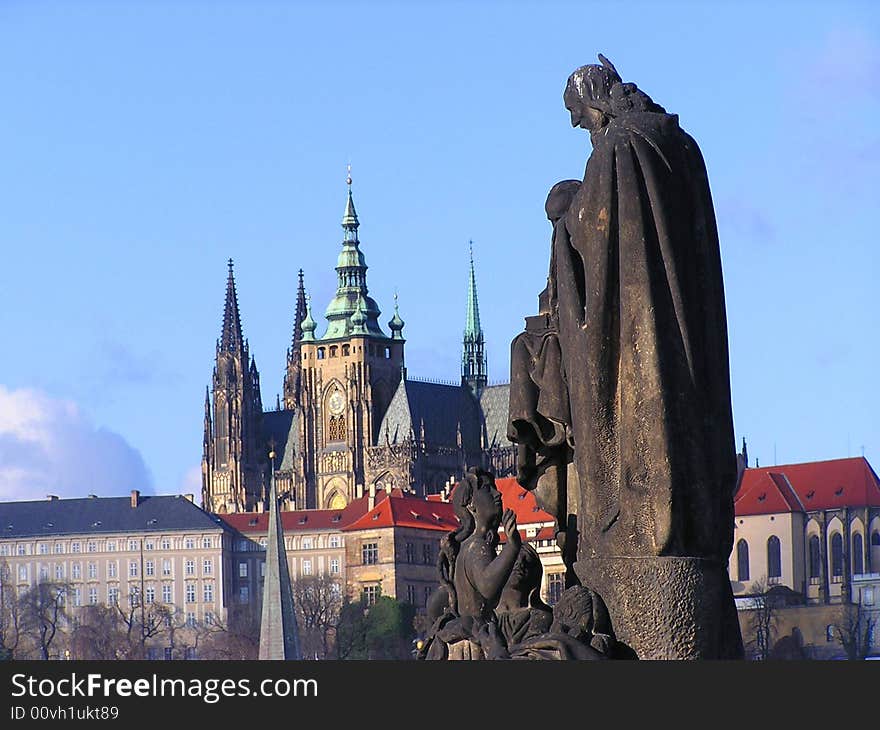 Prague s St. Vitus Cathedral and Charles Bridge