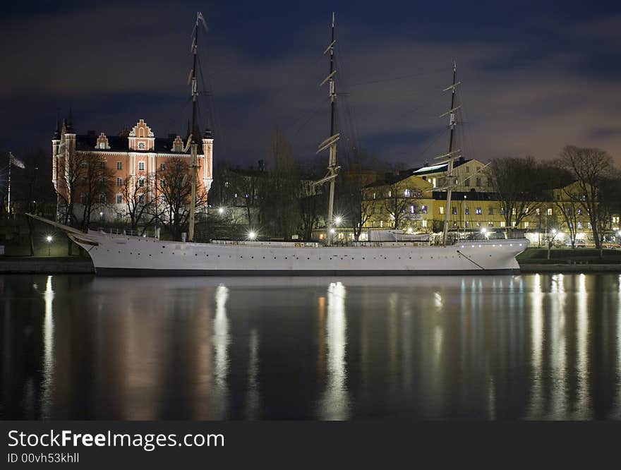 Ship and houses