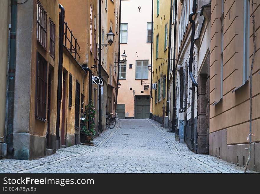 Streets in old town by day