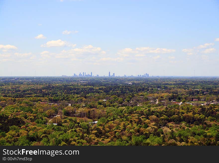 View from the top of Stone Mountain in Atlanta Georgia