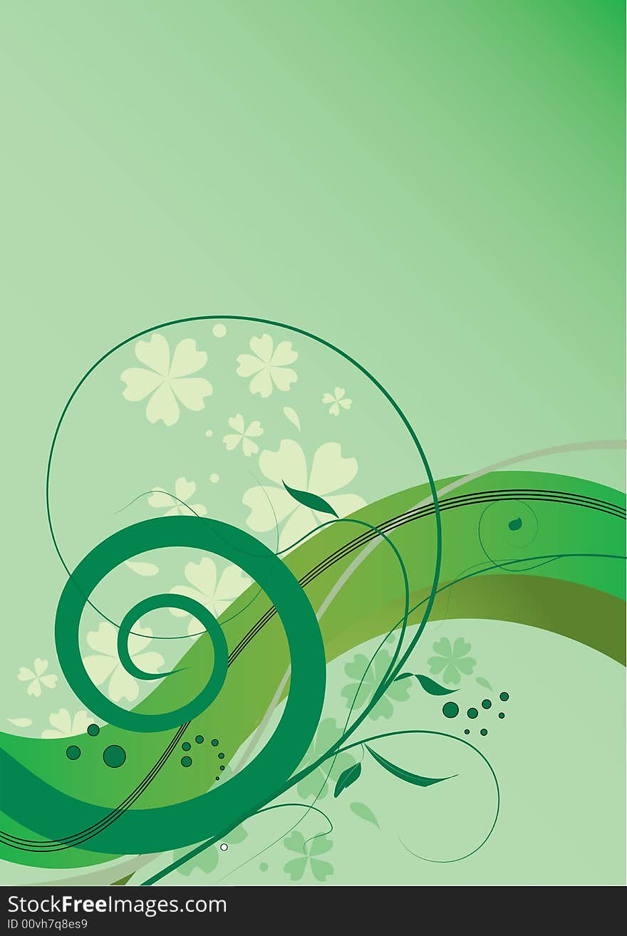 Abstract floral background. Vector illustration.