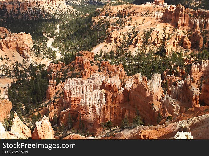 View of bryce canyon panorama. View of bryce canyon panorama