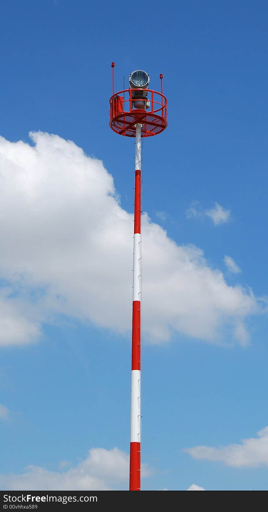 An airport beacon used as a visual aid for pilots
