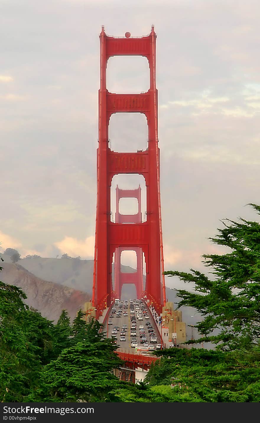 View on Golden Gate bridge in San Francisco, USA. View on Golden Gate bridge in San Francisco, USA.