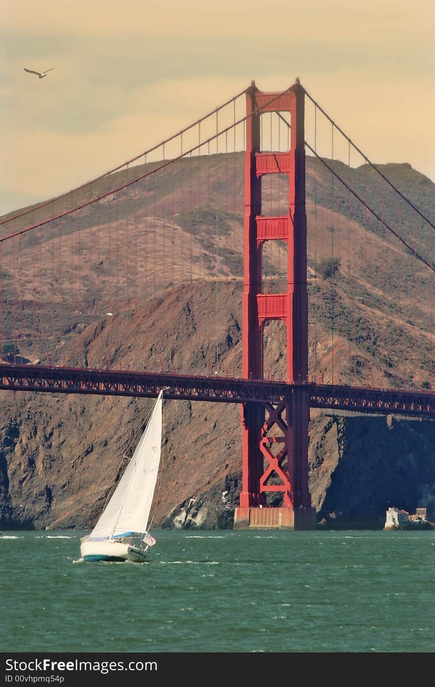 View on Golden Gate bridge in San Francisco, USA. View on Golden Gate bridge in San Francisco, USA.