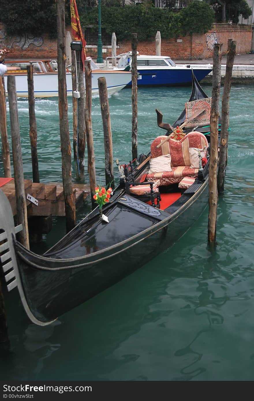 Gondolas is a representative sign in Venice, Italy