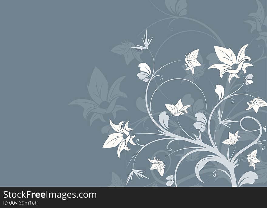 Abstract floral background. A vector format is added. Suits well for a postcard or background. Abstract floral background. A vector format is added. Suits well for a postcard or background