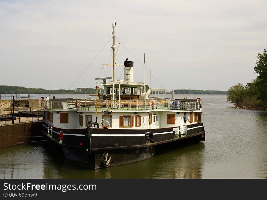 The old excursion river ship. The old excursion river ship