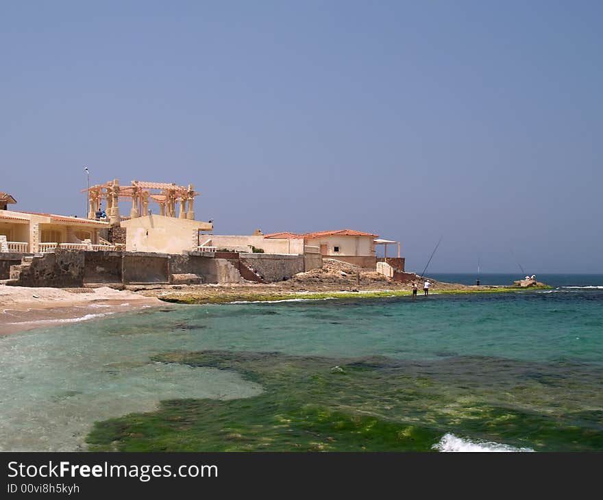 Beautiful sea view. Mediterranean Alexandria egypt