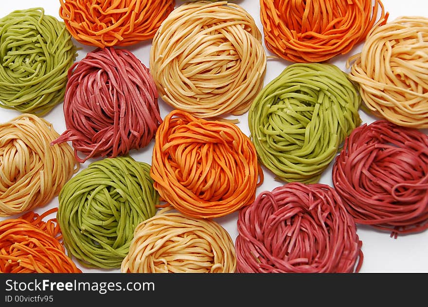 Colored noodles