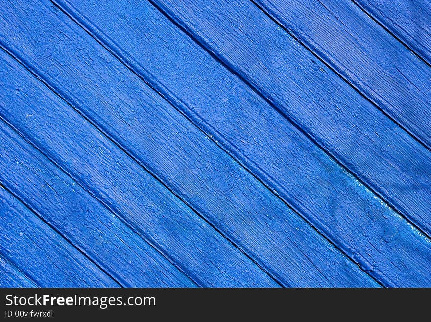 Blue wooden fence