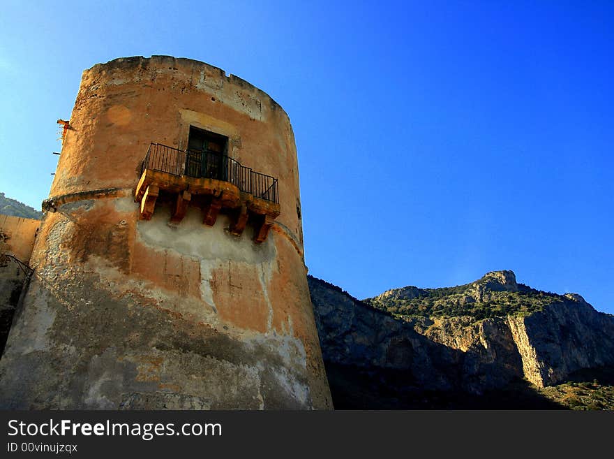 Palermo, ancient building tower