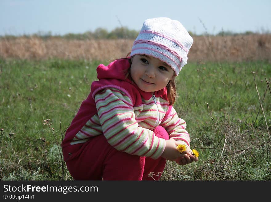 Playing little girl