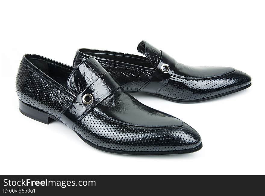 Pair of black man s shoes